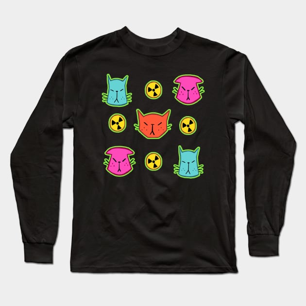 NUCLEAR CATS Long Sleeve T-Shirt by doodledate